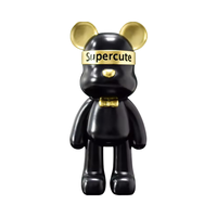 Statue d'ours en résine faite à la main et peinte à la main, sculpture artistique moderne de luxe pour la décoration intérieure, style européen, vente en gros