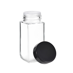 Tùy Chỉnh 120Ml 4Oz Rõ Ràng Vuông Thủy Tinh Lưu Trữ <span class=keywords><strong>Jar</strong></span> Với Vít Nắp Cho Gia Vị Và Gia Vị - Product Image 2
