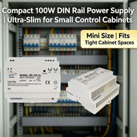 Alimentation DR-100 100W DC Sortie unique 12V 24V 48V Alimentation plastique pour rail DIN pour bande LED