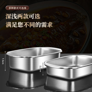 Bandeja Rectangular para Hornear de Acero Inoxidable, Apta para Horno, Compatible con Cocina de Inducción, Uso en Hoteles - Product Image 2