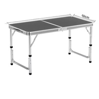 Table pliante d'extérieur en alliage d'aluminium, design moderne et simple, réglable manuellement, avec coussin imperméable, pour la maison, la location et les marchés nocturnes
