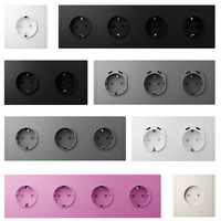 Touchmi Nouvelle Série HW Prise Murale 1-4 Emplacements Type Allemand 5 Couleurs Installation Rapide Sans Outil Norme EU TUV