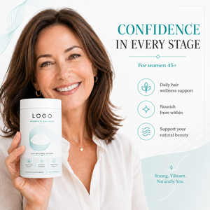 Cápsulas de Suplemento para el Cabello de Mujer con Fórmula Personalizada, Bajo MOQ, GMPC, Saw Palmetto, Ashwagandha, Anticaída, Fortalecimiento y Vitalidad - Product Image 5