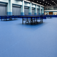 Kommerzieller Moderner Selbstklebender Acryl-Oberflächen-PVC-Bodenbelag in Rollenform für Tischtennissportvereine, Schulen und Professionelle Trainingsanlagen