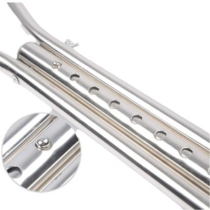 Stainless Steel Underarm <b>Crutches</b> Adjustable Height Non Slip Medical <b>Walking</b> Aid For Rehabilitation Support - Product Image 5
