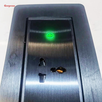Cargador de toma de corriente emergente oculto multimedia, enchufe de escritorio abatible eléctrico empotrado multifunción para mesa de conferencias