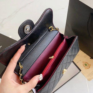 Porte-monnaie de créateur à chaîne, sacoche de téléphone en <span class=keywords><strong>cuir</strong></span> PU de luxe léger, vente en gros de portefeuilles courts et longs de marque pour femmes, tendance - Product Image 4