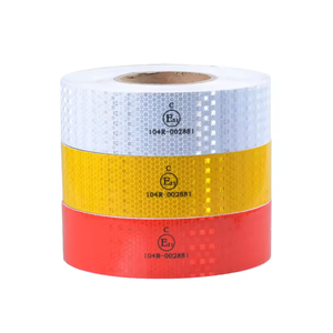 Commercio all'ingrosso della fabbrica 104 del pezzo nastro riflettente 2 pollici impermeabile materiale giallo bianco rosso nastro riflettente per la pista del camion - Product Image 2