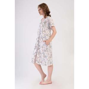 ชุดนอนสตรีแขนสั้นมีซิปและกระเป๋าสำหรับใช้ในบ้าน - Product Image 2