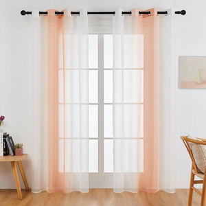 Rideaux transparents dégradés avec œillets, voilages dégradés adaptés aux salons, chambres, balcons, baies vitrées - Product Image 6