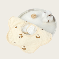 Nouveau coloré écologique Allover imprimé coton infantile bavoir coton bébé bavoirs Bandana pour enfants