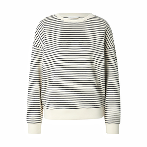 Oversize Women's Custom Printed Classic Striped 3D Embroidery Sweatshirt Jogger Ribbed Crew Neck Acid Wash Soft Feel Comfort - Product Image 1