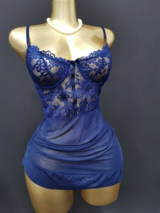 Nuovo Set di Lingerie <span class=keywords><strong>Sexy</strong></span> da Donna, Pigiama in Pizzo Trasparente, Gonna Corta Provocante, Abito Trasparente Disponibile - USA - Product Image 6