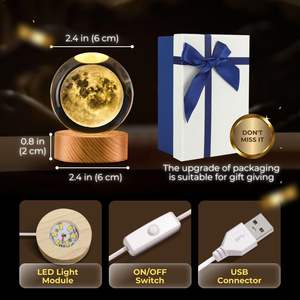 Venta al por mayor estrella universo bola de cristal creativa artesanía de cristal para recuerdo - Product Image 4