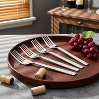 Ensemble de couverts de luxe en acier inoxydable 304 18/8 finition miroir réutilisable, fourchettes à dîner pour mariages et usage domestique