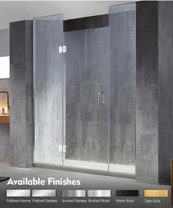 Wholesale Simple Style Frameless Shower Door Tempered Glass Bathroom Shower Screen