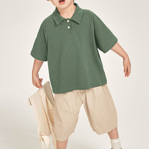 เสื้อยืดเด็กชายแขนสั้นเด็กสไตล์เกาหลีเสื้อโปโลบางเด็กเล็กฤดูร้อนสไตล์ใหม่ผ้าฝ้ายแท้ครึ่งแขน - Product Image 1