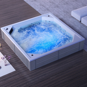 Baignoire <span class=keywords><strong>Spa</strong></span> Rectangulaire Autoportante en Acrylique avec Massage à Bulles et Chauffage Intelligent à Température Constante pour Usage Domestique et Extérieur - Design de Luxe - Product Image 4
