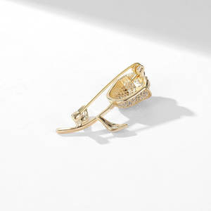 Roche OEM Broche Ouro Zircônia Homem Broche Tulipa Terno - Product Image 3