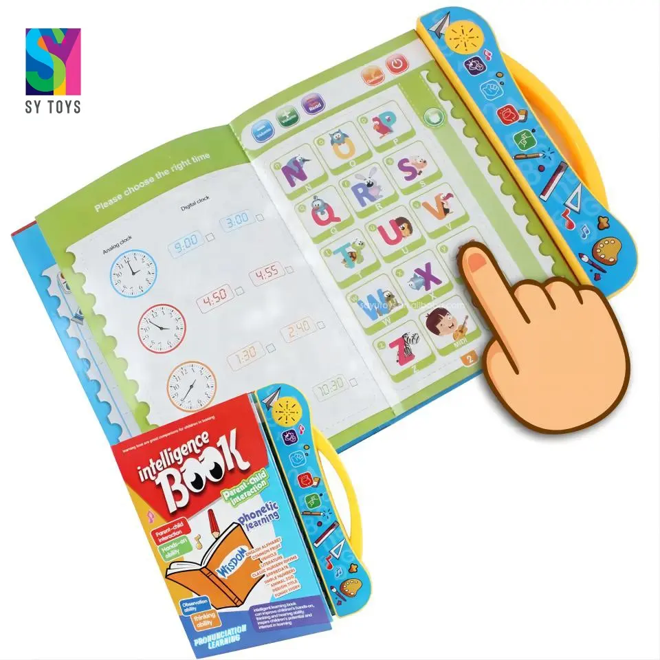 SY TOYS Preschool Educational Kids Electronic Learning Reading English Sound Learning Talking Point Reading Machine Books