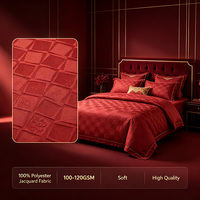 Tissu Jacquard en Polyester 100% Anti-Plis Respirant Séchage Rapide Largeur Personnalisée pour Draps de Lit Hôteliers et Domestiques – Vente Chaude Direct Usine
