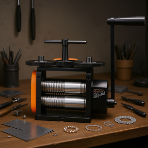 Máquina laminadora Vevor de 57 mm con relación de engranajes 1:2, herramienta para hacer joyería de metal para bricolaje - Product Image 2