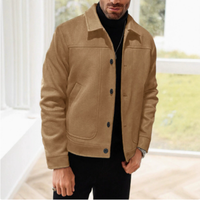 Veste décontractée pour homme Temu, best-seller 2026, automne/hiver, avec col rabattu