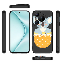 Coque de téléphone portable en microfibre intérieure en silicone TPU peinte aux couleurs UV personnalisées pour Huawei Pura 70 couverture arrière