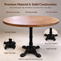 Étagère de présentation vintage commerciale, table de présentation ronde pour bistrot et café, mobilier de présentation sur mesure pour toute la boutique