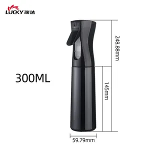 Continous Mist Spray Bottle 300ml 10oz Barber Shop Refillable Fine Mist Sprayer Empty Continuous Hair Spray Bottle For Hairdressing Personal Care