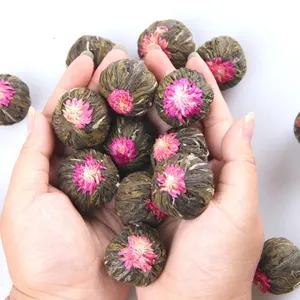 Китайский ремесленный полезный жасмин и лепесток розы цветущие чайные шарики Цветущий Цветочный чай со вкусом цветущего цветка