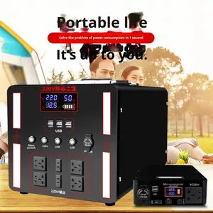 แบตเตอรี่สำรองพกพาความจุสูง ลิเธียมไอออน 220V พร้อมเต้ารับ สำหรับใช้งานกลางแจ้ง จ่ายไฟแบบ Pure Sine Wave - Product Image 2