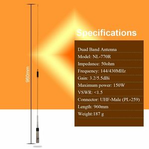 Precio barato Mobil Nagoyas <span class=keywords><strong>Nl</strong></span> 770S Vhf Uhf Base del coche antena de Radio - Product Image 6