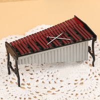 Miniature d'instrument décorative pour la maison, ornement de micro de batterie, marimba et xylophone, cadeau de bureau pour les amateurs de musique