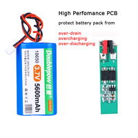 Doublepow OEM ODM Baterai Lithium Isi Ulang 3.7v 18650 5600mah Li-Ion dengan Konektor 2 Kabel untuk Peralatan Listrik & Mainan