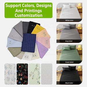 Sábana Ajustable de Algodón Suave con Bolsillos Profundos y Tejido Plateado, con Banda Elástica Conductora y Broches Metálicos para Conexión a Tierra - Product Image 5