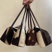 Fournisseur en gros de sacs à main en cuir véritable pour femmes, en poils de veau, fabriqués sur mesure en usine OEM
