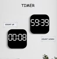YIZHI jam dinding LED multifungsi, layar besar kendali jarak jauh Digital Alarm tampilan jam kalender meja suhu
