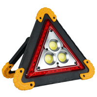 Lampe de travail COB multifonction, lampe de poche pour le camping, projecteur de recherche, lumière d'avertissement triangulaire rouge, lampe de secours