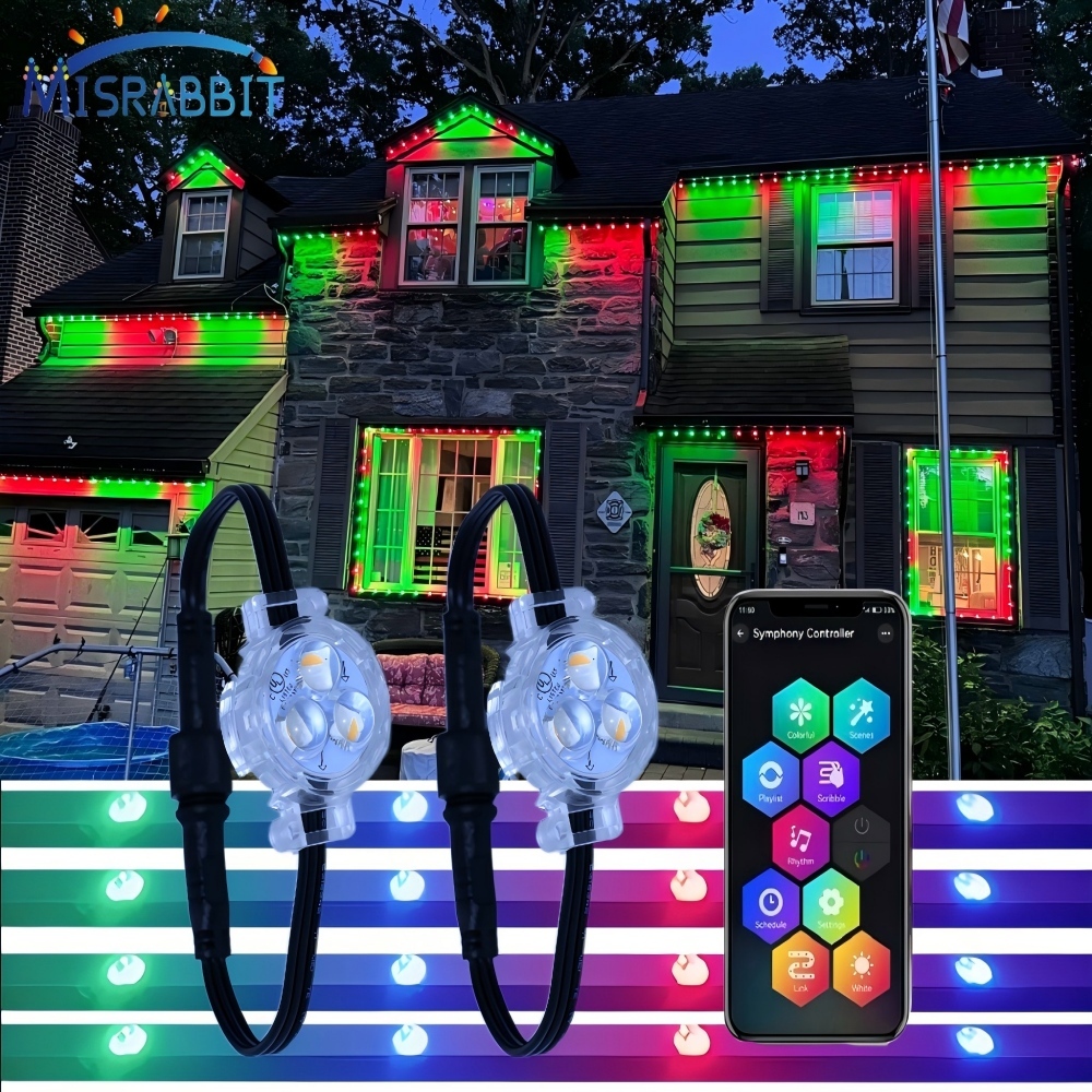 IP68 Waterproof 12V UCS2904 30mm RGBW LED Pixel Light for Outdoor Christmas Decoration