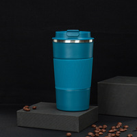 Tasse isotherme de voyage en silicone souple en acier inoxydable, anti-déversement, pratique à boire le lait ou le café, à double paroi, pour le voyage