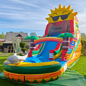 Toboganes Inflables con Diseño de Girasol para Adultos, Tobogán Acuático para Niños, Toboganes Comerciales para Exteriores y Piscinas para la <span class=keywords><strong>Playa</strong></span> - Product Image 2