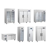 Air roucoulant boissons réfrigérateur vertical congélateur série noir refroidisseur vertical armoire en verre réfrigéré réfrigérateur Portable en acier inoxydable