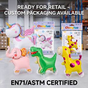NUOVO Palloncino in Foil a Forma di Animale Carino Versione Q, <span class=keywords><strong>Unicorno</strong></span>, Elefante, Cane, con Ruote, per Decorazioni Festa - Product Image 1