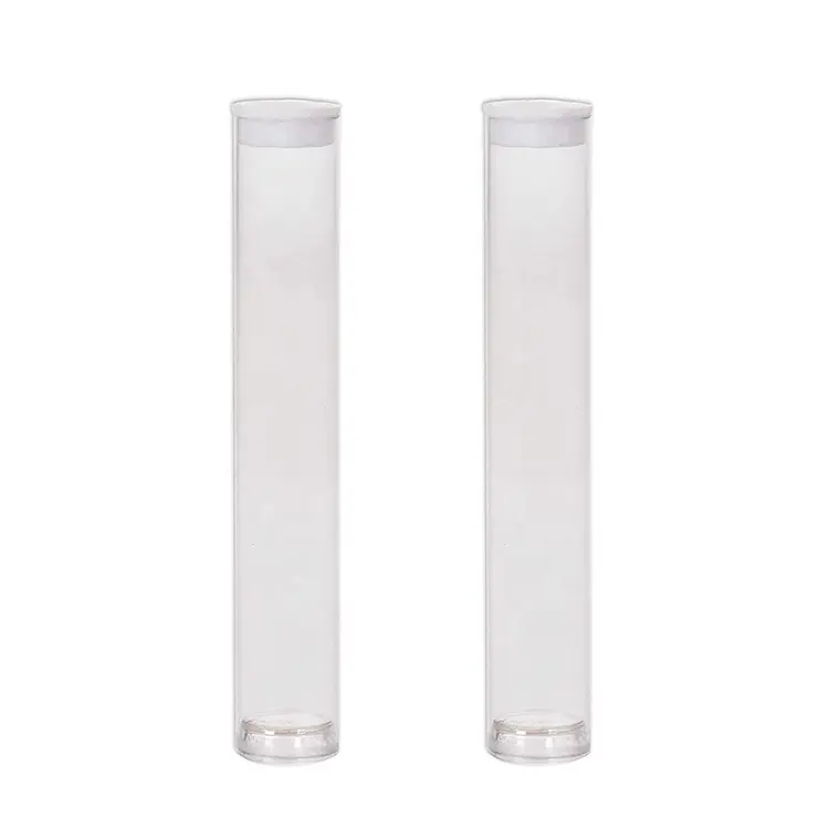 Popular 85 milímetros 100 milímetros 110 milímetros De Plástico Transparente Tubos Pré rolo de tubos para embalagem Do Cartucho