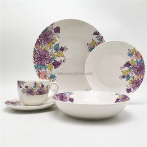 Set di stoviglie <span class=keywords><strong>Arcopal</strong></span> all'ingrosso occidentale in ceramica porcellana Bone china forma quadrata 20 pezzi Set da pranzo per 4 persone - Product Image 5