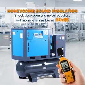 מדחס אוויר בורגי חשמלי 4 ב-1 איכותי 8 בר תעשייתי מדחס אוויר בורגי סיבובי גז - Product Image 3