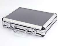 Kit de tatouage et de piercing, boîte de rangement portable en alliage d'aluminium, couvercle transparent, boîte de rangement perforée pour bijoux