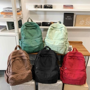 Mochila de lona marrón café de moda con cremallera, mochila de malla impermeable para hombres, escuela secundaria/estudiantes universitarios, ordenador portátil básico - Product Image 6