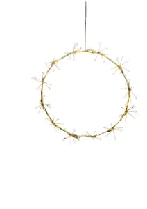 2024 Dia40cm Warm White Micro LED Blooming Firework Decorative Lighting Metal Motif Star